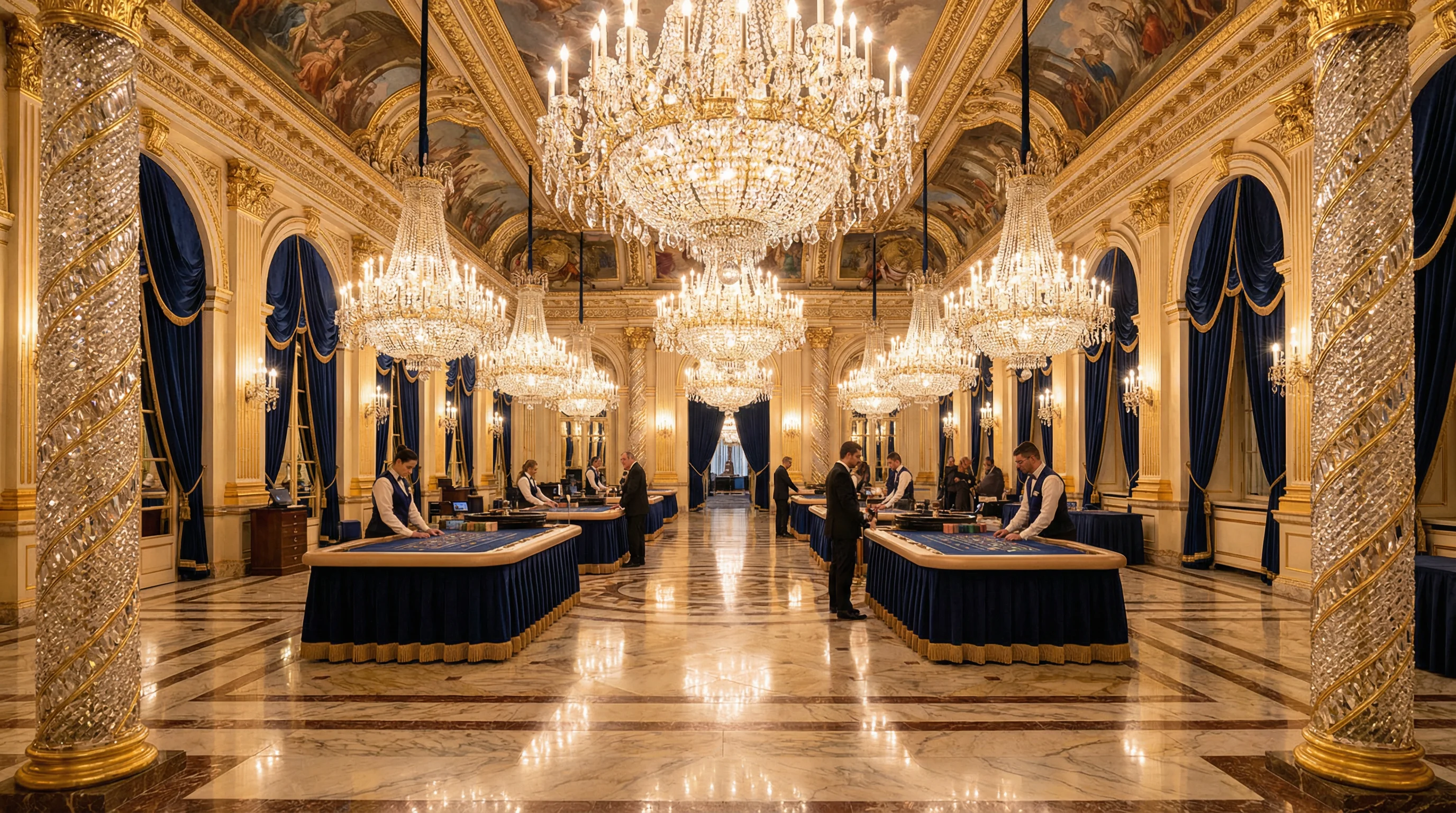 水晶大厅场景展示，尽享 ag百家乐 的奢华体验