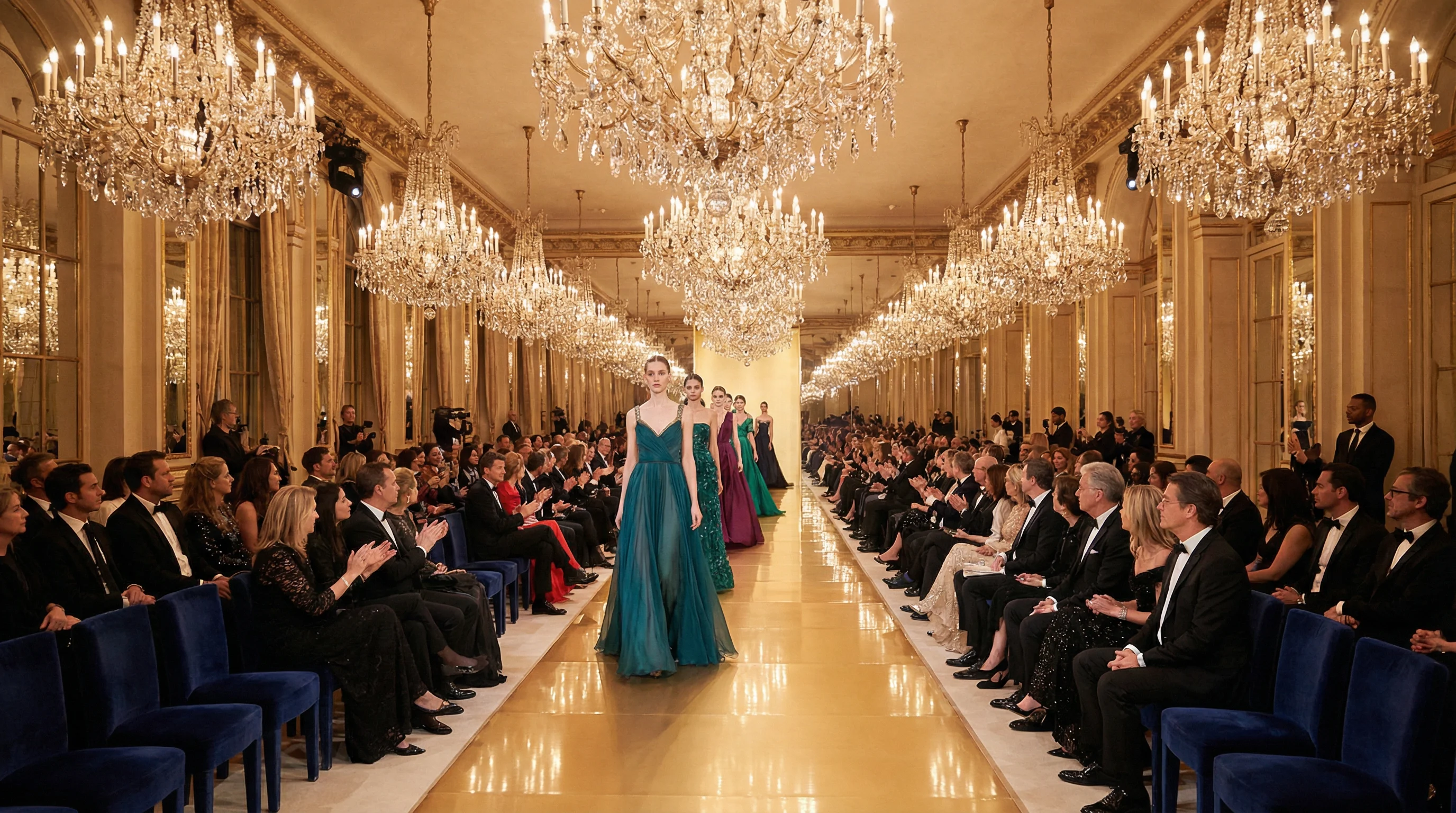 高级定制晚礼服展示，ag百家乐 时装秀精彩瞬间